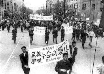 Rewolta Studentów w 1960 roku: Krwawa demonstracja przeciwko autorytarnym rządom Korei Południowej